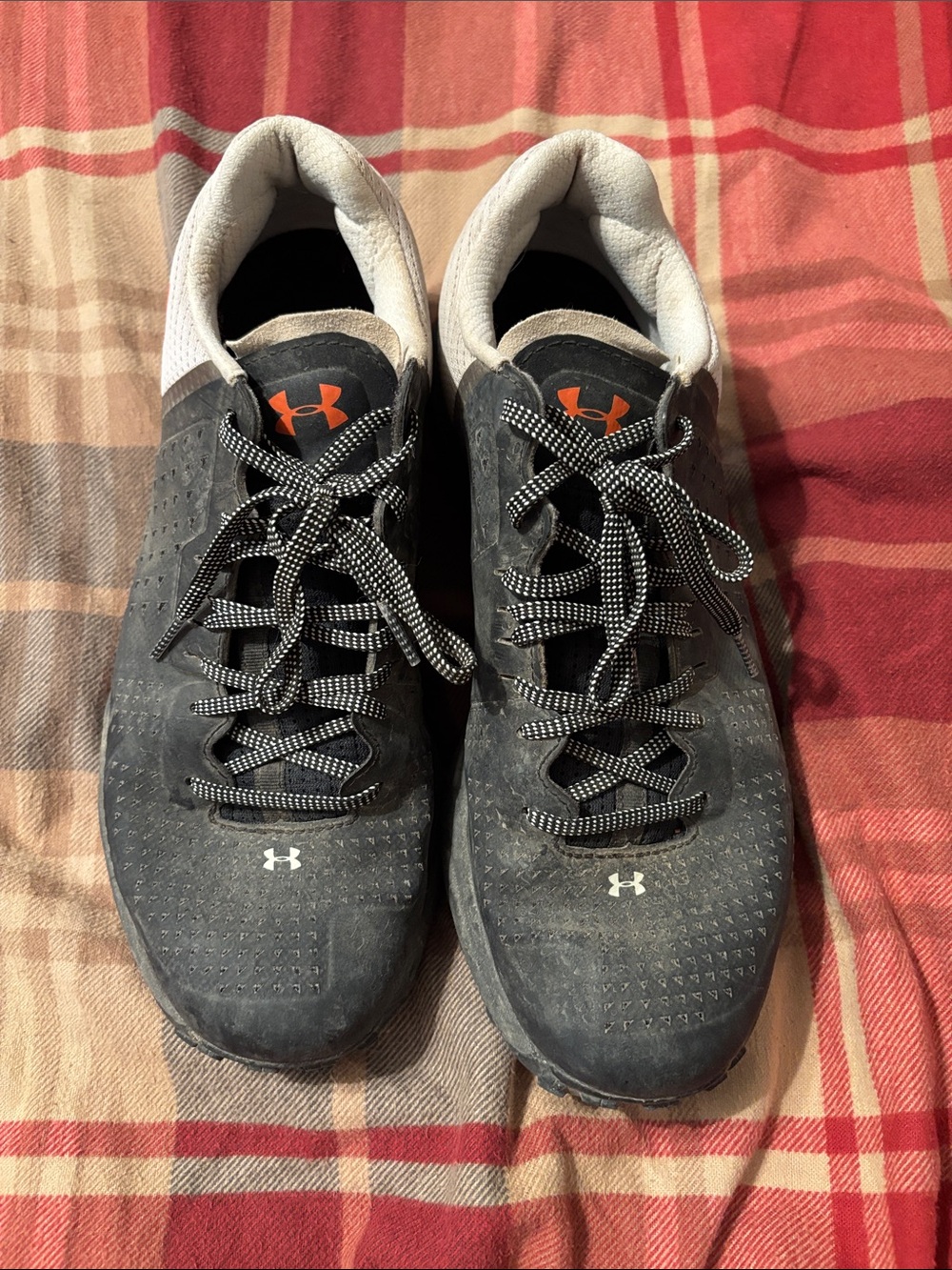 Under Armour Men’s Black Athletic Sneakers with Orange Logo